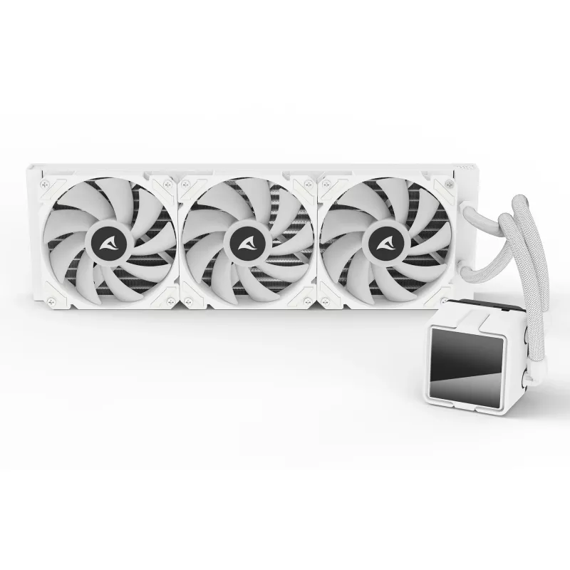 Refrigeração líquida CPU All-in-One Sharkoon S60 ARGB branco radiador de 360 mm