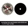Einhell TE-CS 18/89 Li Solo mini serra circular a bateria, 18 V (sem bateria)