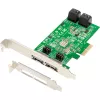 Placa PCI Dawicontrol PCI-e DC-624e RAID R2 4 canais SATA 6G retail