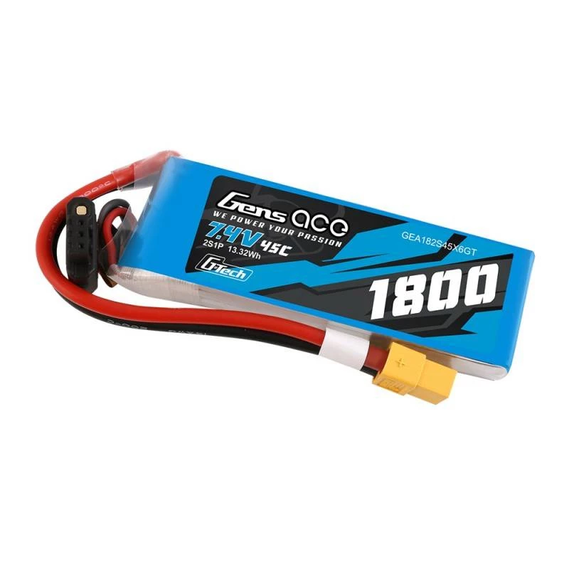 GensAce G-Tech LiPo 1800mAh 7.4V 45C 2S1P XT60 bateria