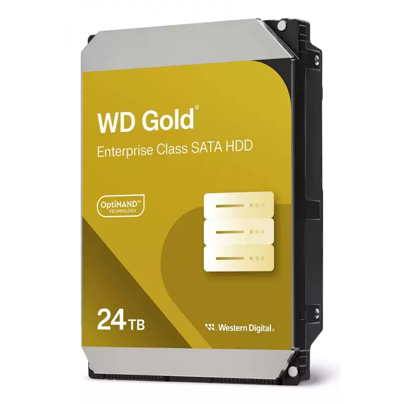 WD Gold WD242KRYZ - Disco rígido - Enterprise - 24TB - interno - 3,5 (8,9 cm) - SATA 6Gb/s - 7200 rpm - Memória intermédia: 512MB (WD242KRYZ)