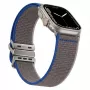 Pulseira GUAN Premium para Apple Watch 42/44/45/46/49 mm – Cinzento-azul, compatível com Series 1–3