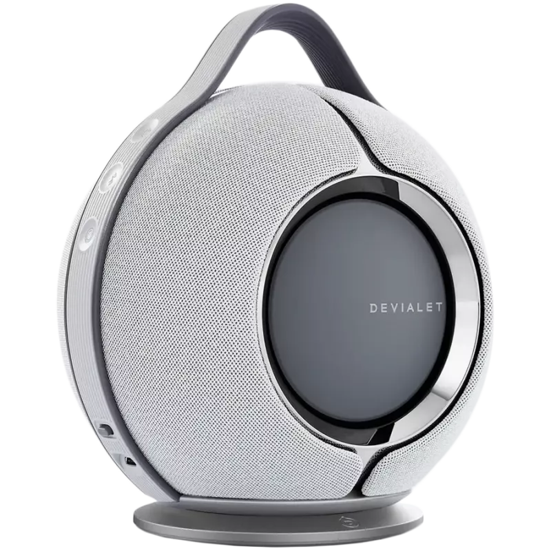 Devialet Mania cinzento-claro com dock