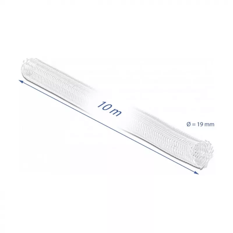 Manga trançada DeLOCK 20819 10 m x 19 mm branco