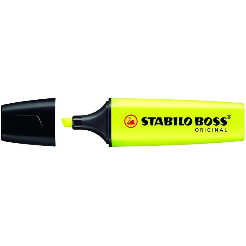 Marcador STABILO BOSS Original ponta chanfrada Amarelo