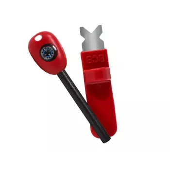 Bússola de sobrevivência BCB CN340 — bússola compacta com mostrador luminoso, punho de plástico, 110 mm, 47 g, vermelha