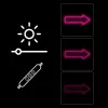 Candeeiro de parede com luzes néon seta MANTA SNL107PK – letreiro de seta LED decorativo rosa