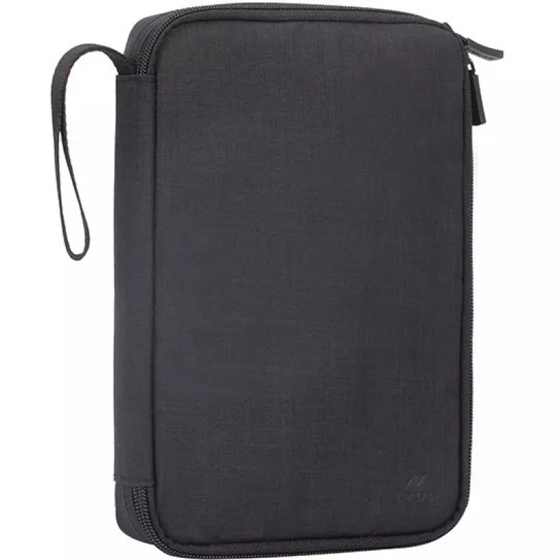 Bolsa de ombro Rivacase 5632 poliéster preta homem