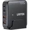Carregador de secretária Unitek P1229ABK01-EU 100 W com 2× USB-A e 2× USB-C