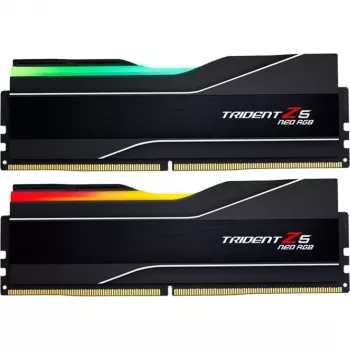 DIMM 32 GB DDR5-6400 (2x 16 GB) Dual-Kit, memória RAM preta, F5-6400J3039G16GX2-TZ5NR, Trident Z5 Neo RGB, AMD EXPO