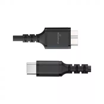Cabo USB MediaRange MRCS257 0,5 m — Micro-USB B para USB-C, USB 3.2 Gen 1 (5 Gbit/s), preto