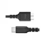Cabo USB MediaRange MRCS257 0,5 m — Micro-USB B para USB-C, USB 3.2 Gen 1 (5 Gbit/s), preto