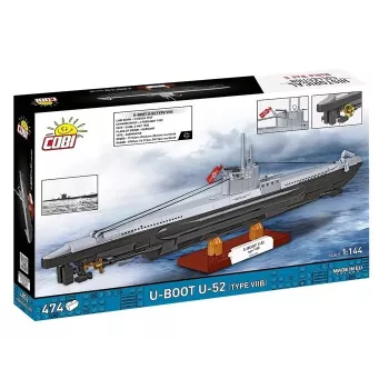 Conjunto de construção Cobi Submarino U-52 – conjunto de modelo de 474 peças