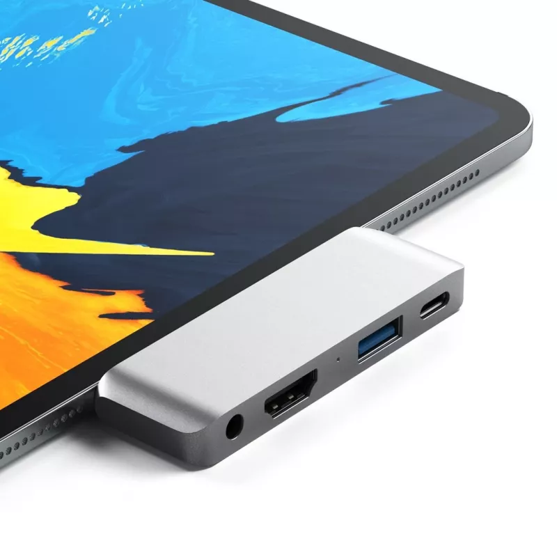 Hub Satechi Aluminum USB-C para iPad Pro prateado