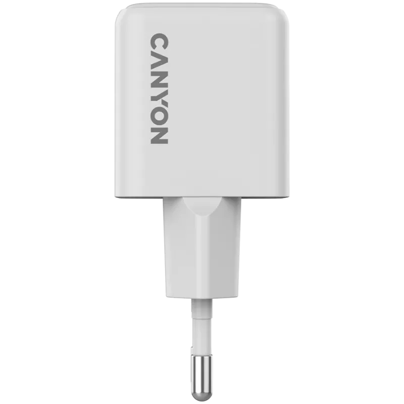 Carregador Canyon CU20AC GaN 20W PD, 2 portas (USB-A/USB-C) WH retalho (CNS-CUW20AC)
