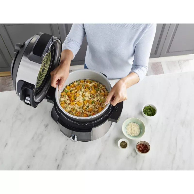 Panela multifunções Ninja OL750EU 7,5 L 1760 W preto aço inoxidável, 14 programas automáticos