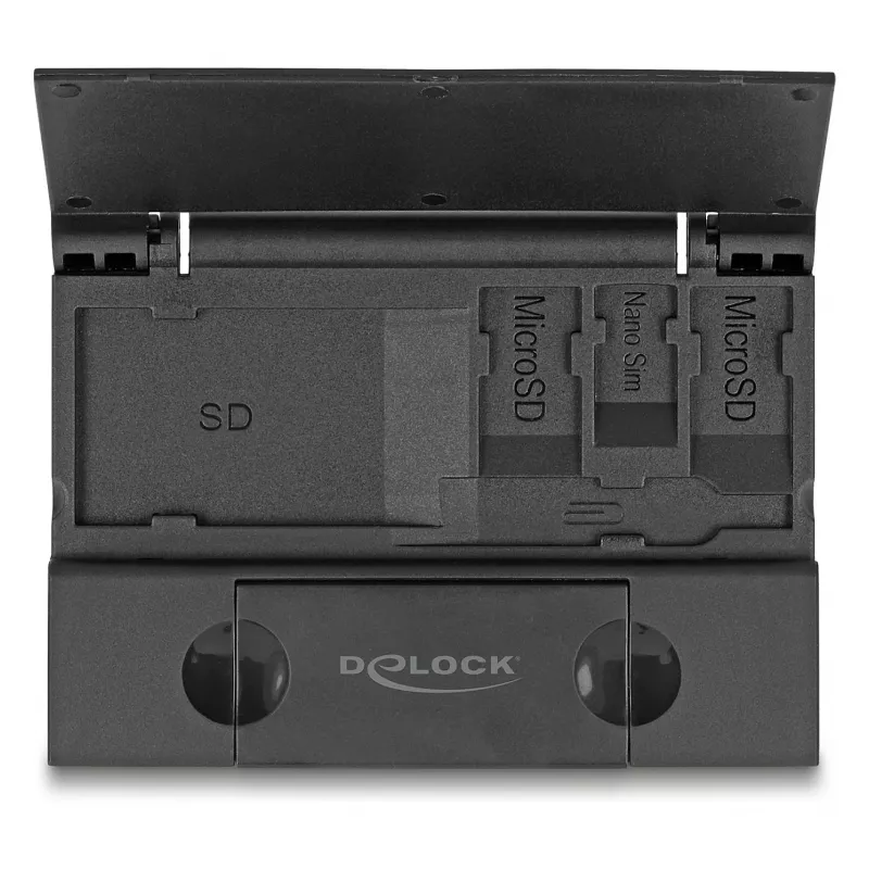 Leitor de cartões DeLOCK 91014 USB 3.2 Gen 1 Type-A/Type-C preto MicroSD SD