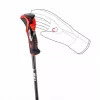 Bastões de esqui Leki 3D AIRFOIL preto/vermelho 120 cm