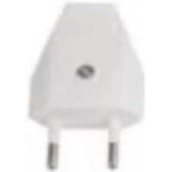 Ficha de alimentação Bachmann 900.011, branca, caixa de plástico, 250 V AC, 2,5 A