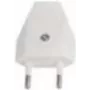 Ficha de alimentação Bachmann 900.011, branca, caixa de plástico, 250 V AC, 2,5 A