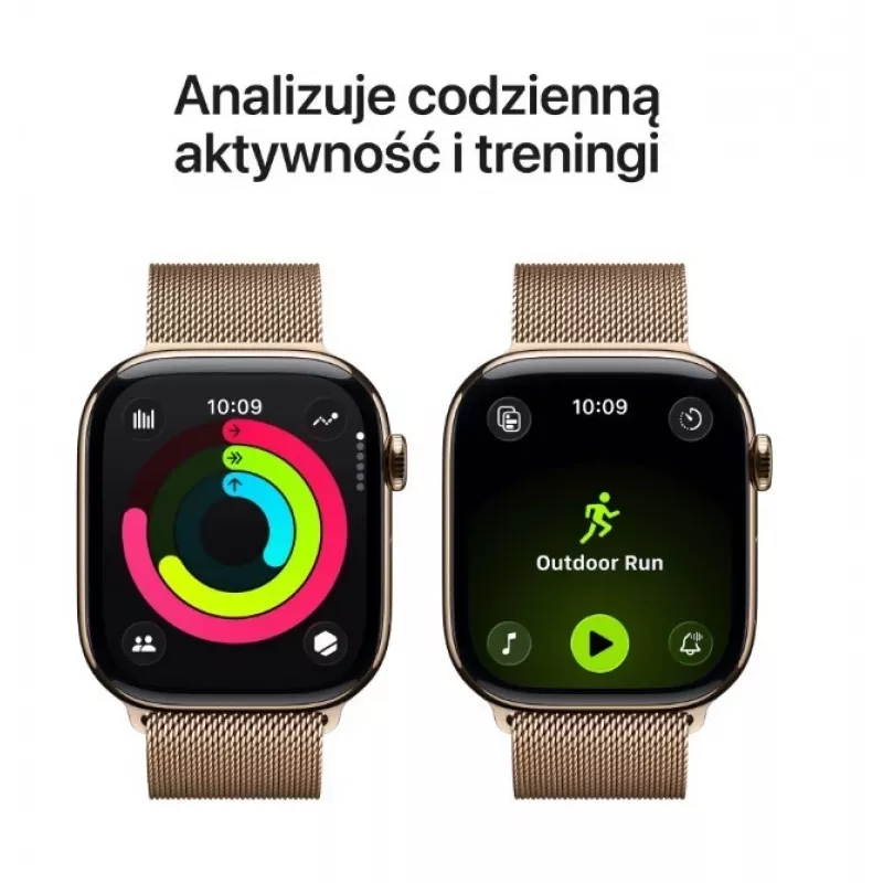 Apple Watch GPS + Cellular 46 mm caixa de titânio dourado bracelete Milanesa dourada S/M