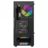 Caixa de PC SAVIO Noctis Flow RGB — Cube, ATX/Mini-ITX, 3 ventoinhas frontais de 120 mm, janela lateral em vidro temperado, GPU máx. 35 cm