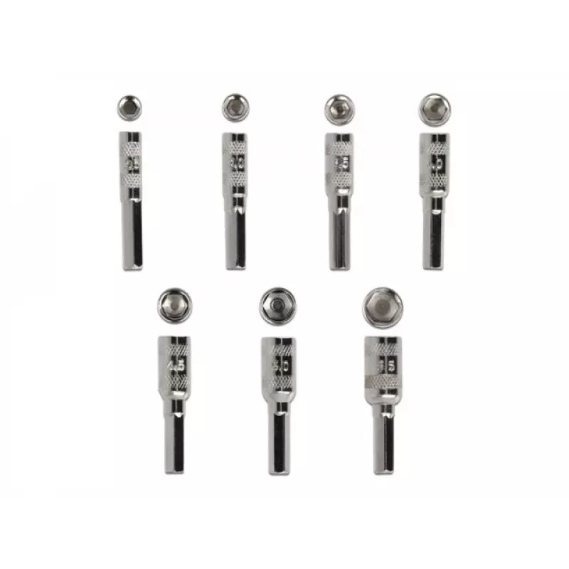 Conjunto de chaves de fendas DeLOCK 90551 8 peças sextavado exterior fenda oca 2,5 - 5,5 mm