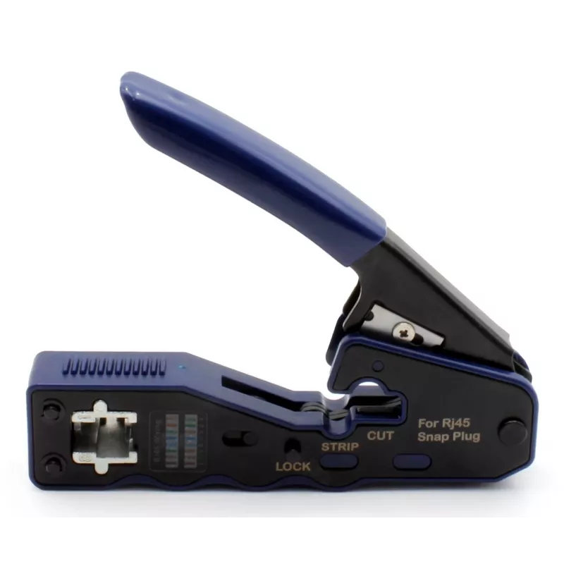 Alicate de cravar fichas pass-through RJ45 (8P8C) cat.5e/cat.6