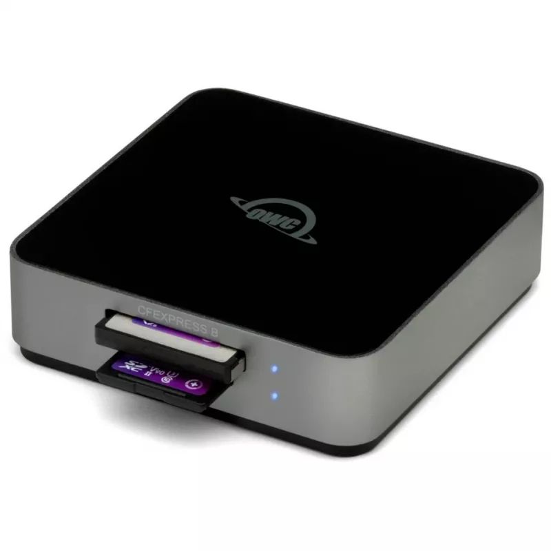 Other World Computing OWC Atlas – Leitor de cartões (SDXC UHS-II, CFexpress tipo B) – USB-C 3.2 Gen 2 (OWCTCCFXBSDRDR)