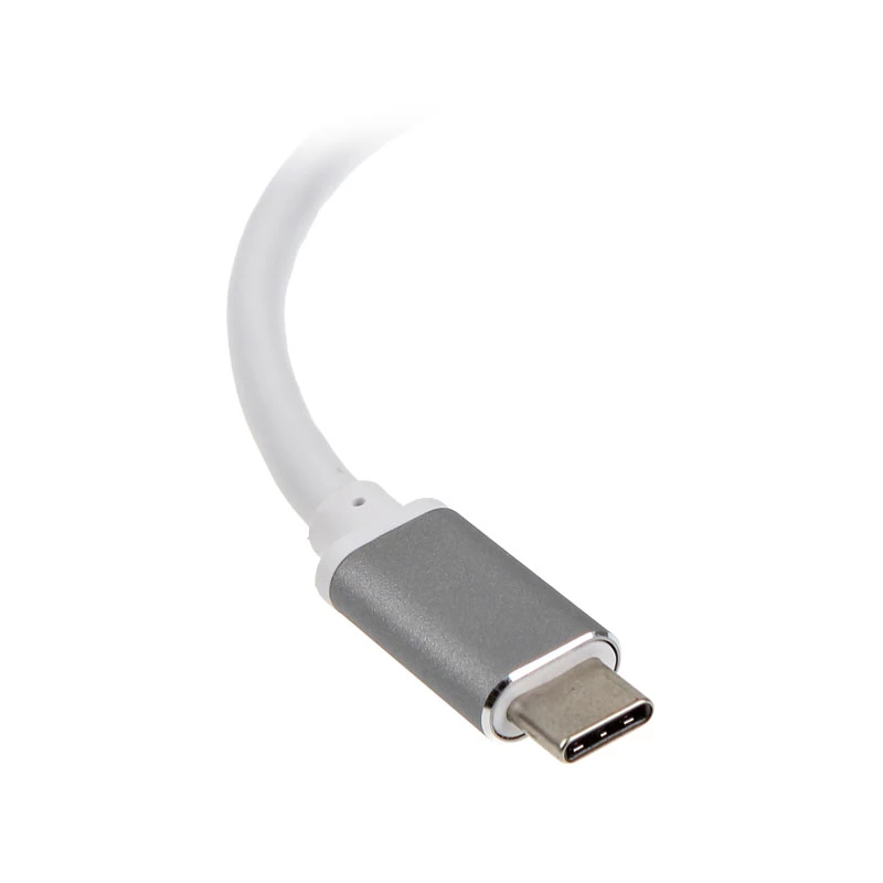 SilverStone SST-EP08C - Adaptador USB 3.1 Type-C para HDMI/USB Type C/USB Type A - Prateado
