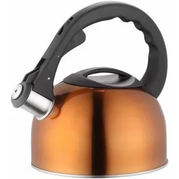 Chaleira LAMART LT7003 2L chaleira de aço inoxidável com apito, pega e tampa em plástico, Ø18 cm