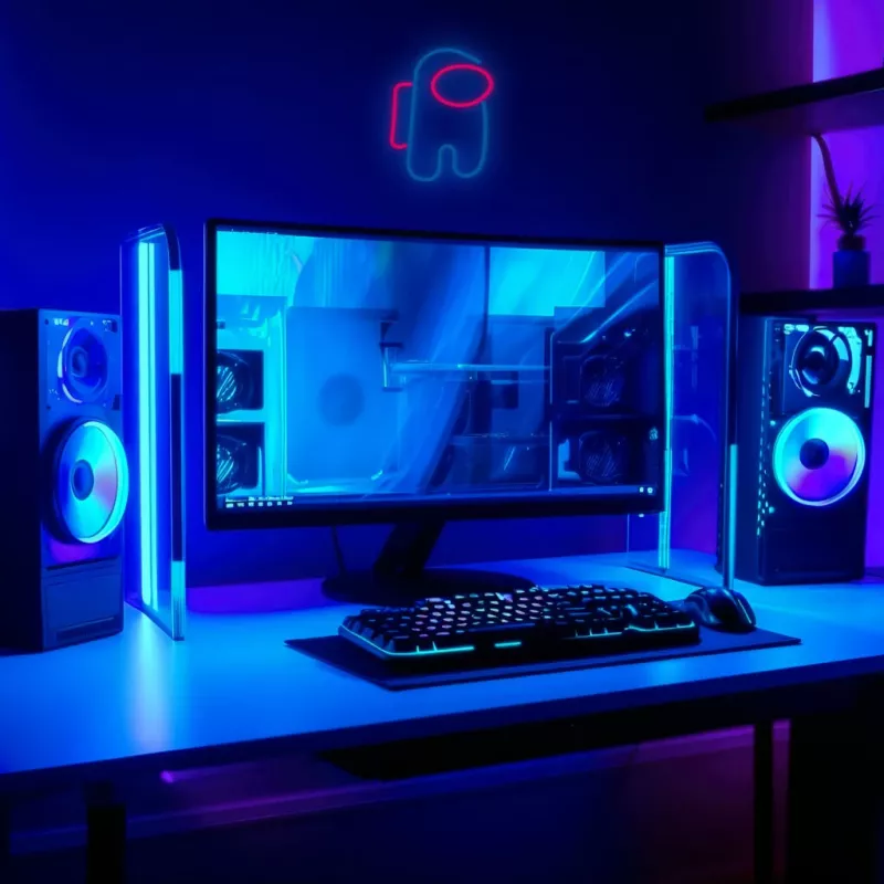 Luz LED néon decorativa MANTA SNL27BLT Style Neon Lights ASTRONAUT, luz LED de mesa/parede pronta a ligar
