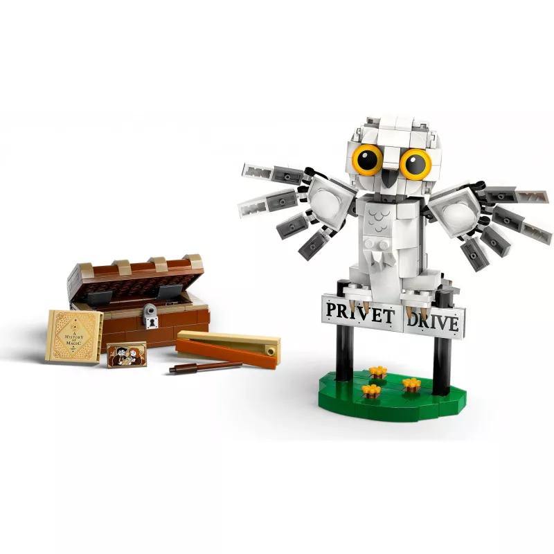 LEGO Harry Potter modelo construível Hedwig no número 4 Privet Drive 76425 — 337 peças, 100 mm de altura, idade recomendada a partir de 7 anos