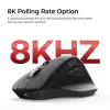 Rato Keychron M6 destro universal — ótico, RF sem fios + Bluetooth + USB-C, 30000 DPI, preto