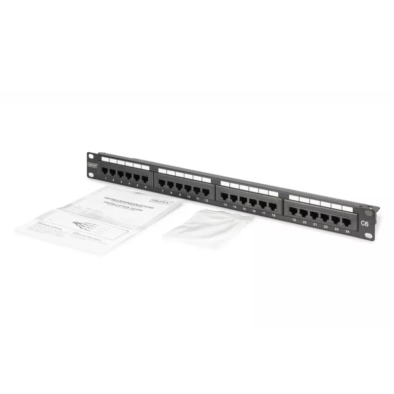 Patch panel Digitus CAT 6 não blindado DN-91624U-CR