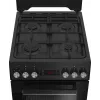 Fogão independente BEKO FSM52331DBDS, placa a gás 4 bicos (2900/2000/2000/1000 W), forno elétrico 60 L, 60 cm, classe de eficiência energética A, preto