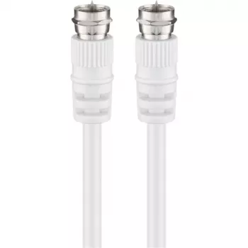 Cabo de ligação SAT Wentronic Goobay, branco, 5 m – Ficha F para ficha F (11725)