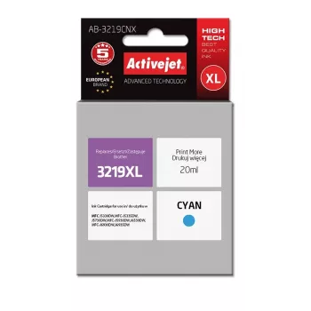 Cartucho de tinta Activejet AB-3219CNX (substituto para Brother LC3219C XL; Supreme; 20 ml; ciano)