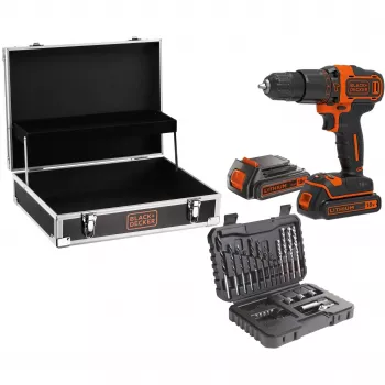 Berbequim Black & Decker BDCHD18B2FC-QW 18V iões de lítio 2 baterias