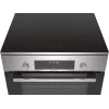 Fogão Bosch HLS79Y351U Série 6 Placa de indução, forno elétrico, aço inoxidável, largura 60 cm, grelhar, LCD, 63 L, profundidade 60 cm