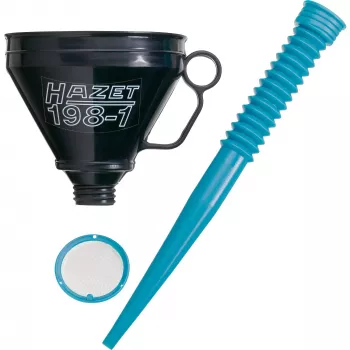 HAZET 198-1 - preto - azul - polipropileno (PP) - aço inoxidável - óleo de motor - combustível - 16,5 cm - 480 mm - 146 g
