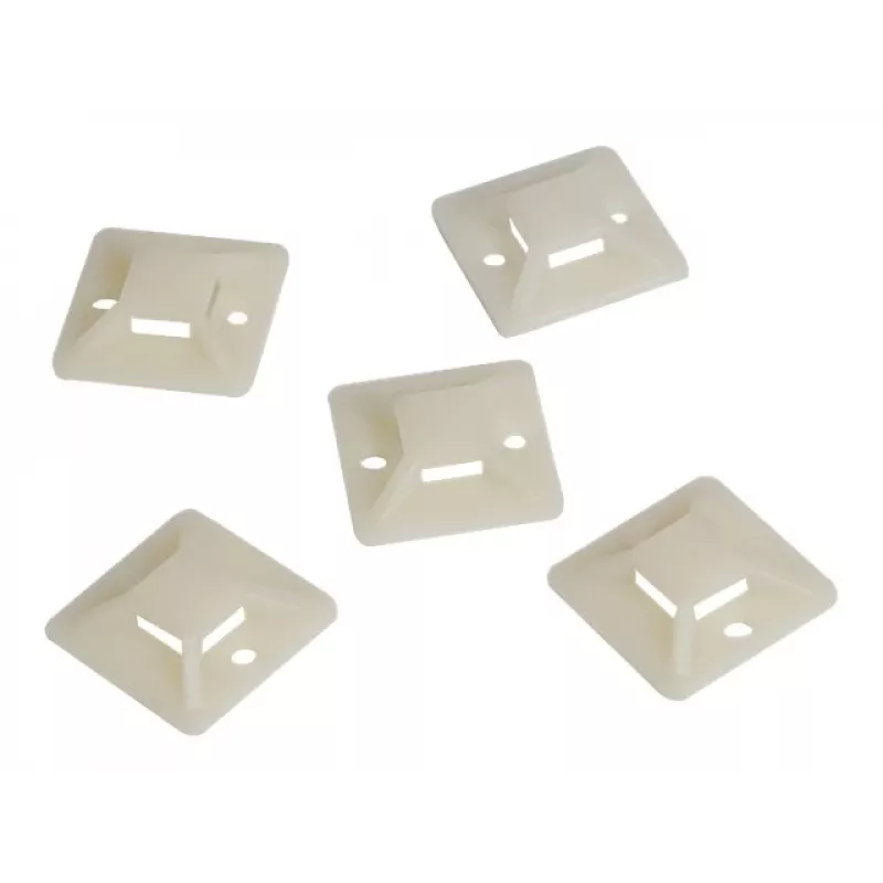Suporte para abraçadeiras LogiLink KAB0042 bege ABS 100 unid.