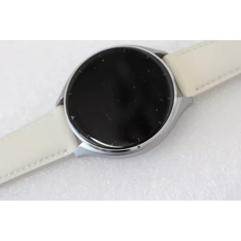 ESGOTADO. Xiaomi Watch 2 Titan caixa cinzenta com bracelete de pele branca | ESGOTADO. Xiaomi Watch 2 Titan | Smartwatch | GPS (satélite) | AMOLED | 1,43 polegadas | USADO, RISCOS NO ECRÃ