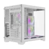 Darflash FT418 caixa de computador + 6 ventoinhas aRGB (branco)