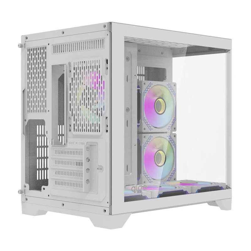 Darflash FT418 caixa de computador + 6 ventoinhas aRGB (branco)