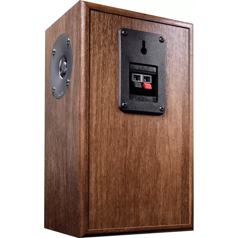 Coluna de monitor de estúdio Magnat S10 D nogueira par — monitores compactos de 2 vias, 60 W RMS, 42–32 kHz, 8 Ω