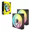 CORSAIR iCUE LINK LX140 RGB PWM ventoinha para caixa, 140 mm, ARGB, (2 un.), preta