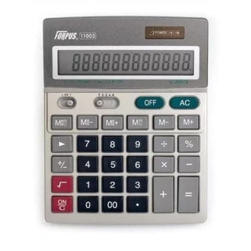 Calculadora de secretária Forpus FO11003 Basic cinzento