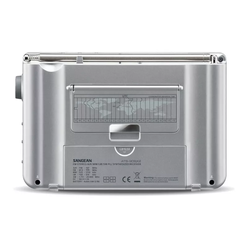 Rádio portátil Sangean ATS-909 X2 — branco — sintonizador digital AM FM SW