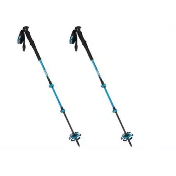 Bastões de esqui de montanha Viking Vario Tour, comprimento ajustável, azul/preto, modelo 610/20/7654/15/UNI